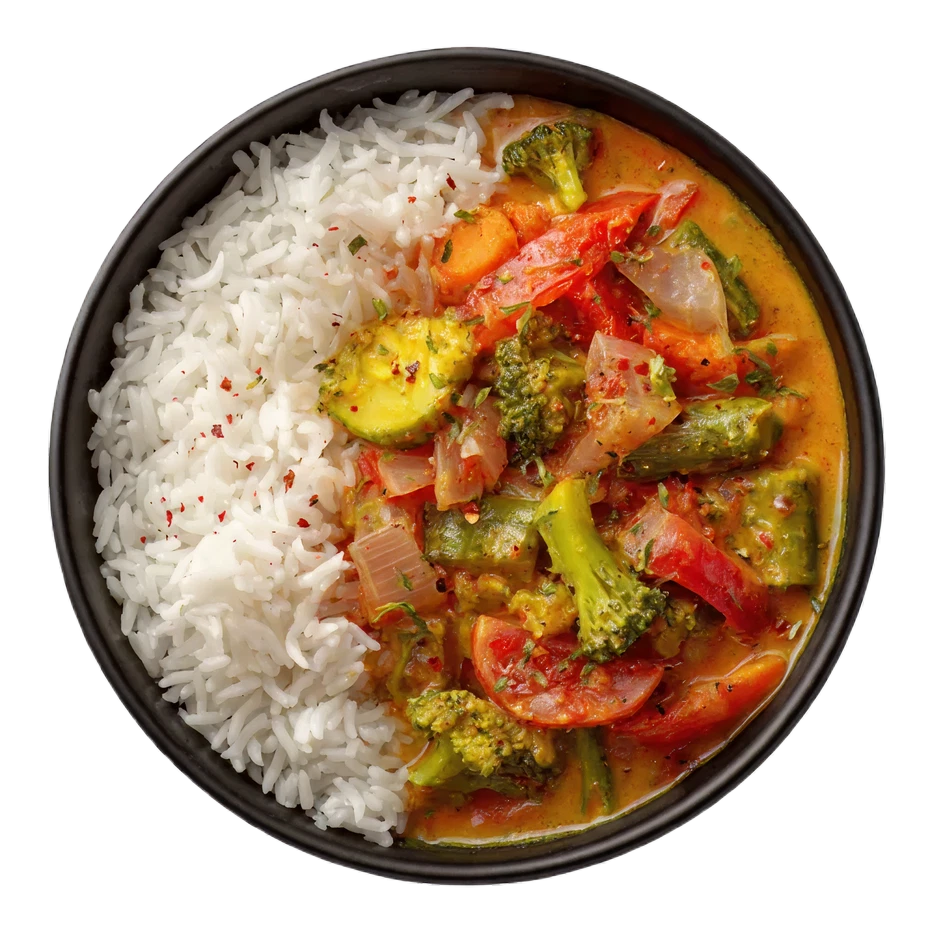 Vegetable curry bowl