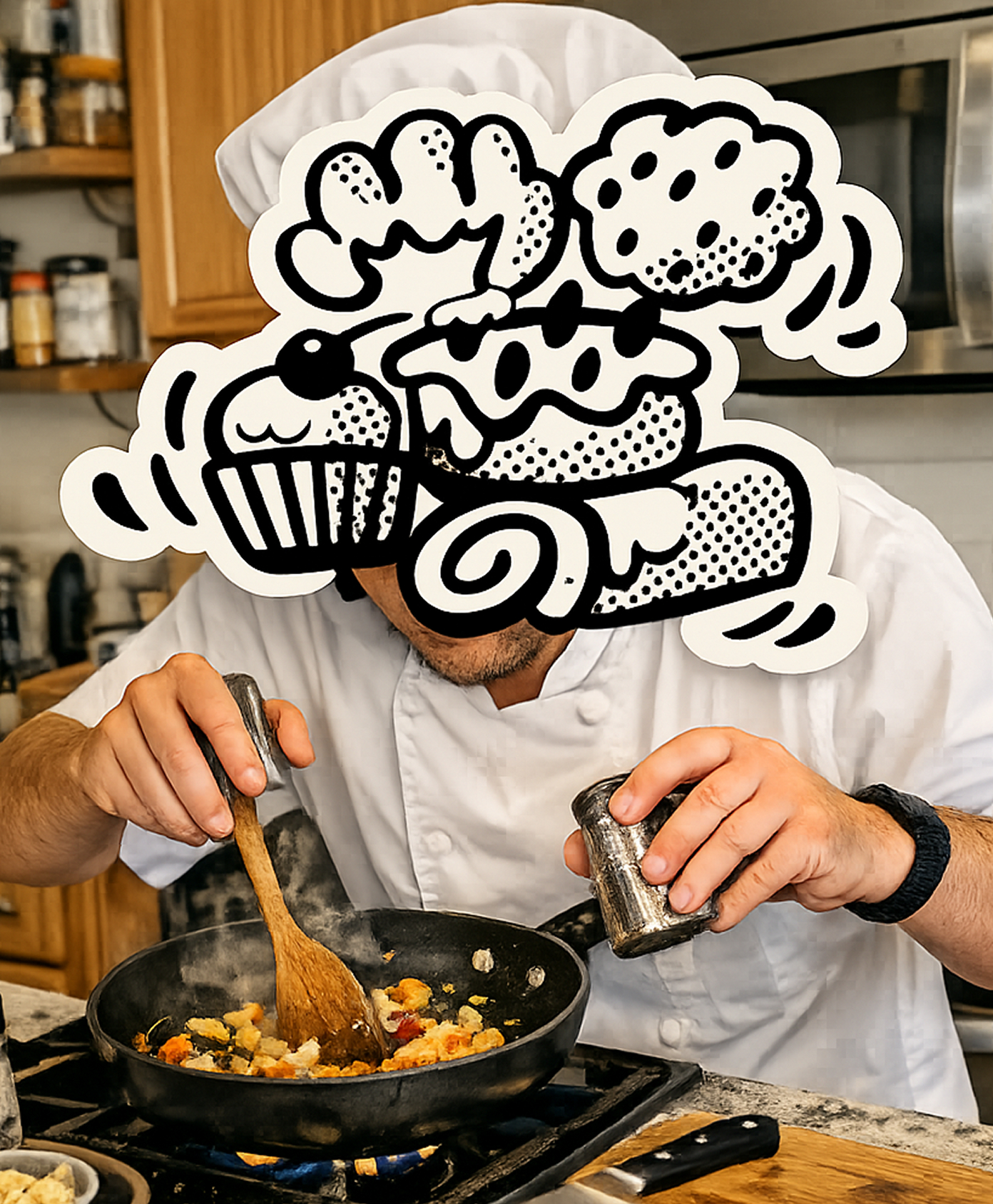 A chef preparing a meal
